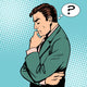 Thinking Businessman Questions Wall Decal