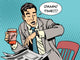 Coffee Break Late Businessman Wall Decal
