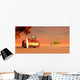 Beach Van and Sunset Wall Decal