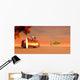 Beach Van and Sunset Wall Decal