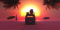 Beach Van Wall Decal