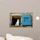 Cat Window Wall Decal