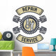 Repair Service Emblem Wall Decal