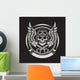 Vintage Biker Skull with Wall Decal