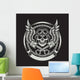 Vintage Biker Skull with Wall Decal