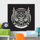 Vintage Biker Skull with Wall Decal