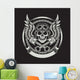 Vintage Biker Skull with Wall Decal