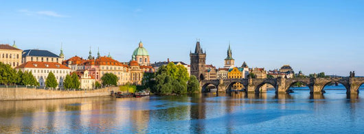 Panorama Prague City Skyline Wall Decal Panoramic Wall Decal