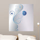 Blue Floral Wall Decal