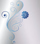 Blue Floral Wall Decal