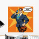 Super Businessman Answering Phone Wall Decal