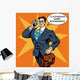 Super Businessman Answering Phone Wall Decal
