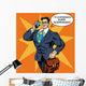 Super Businessman Answering Phone Wall Decal
