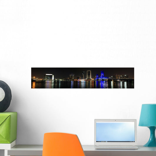 Jacksonville Florida Skyline Wall Decal Panoramic Wall Decal