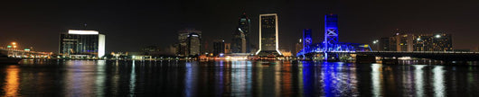 Jacksonville Florida Skyline Wall Decal Panoramic Wall Decal