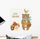 Cute Thanksgiving Greeting Card Wall Decal