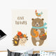 Cute Thanksgiving Greeting Card Wall Decal