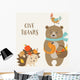 Cute Thanksgiving Greeting Card Wall Decal