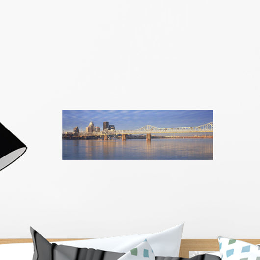 Ohio River Louisville Skyline Wall Decal Panoramic Wall Decal