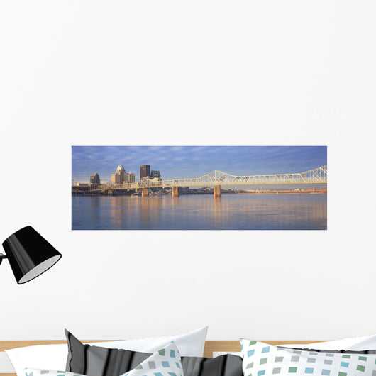 Ohio River Louisville Skyline Wall Decal Panoramic Wall Decal