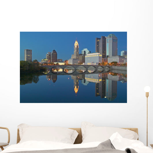 Scioto River and Columbus Wall Decal