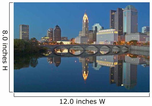 Scioto River and Columbus Wall Decal