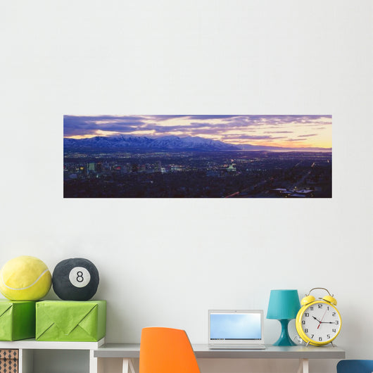 Panoramic Sunset Salt Lake Wall Decal
