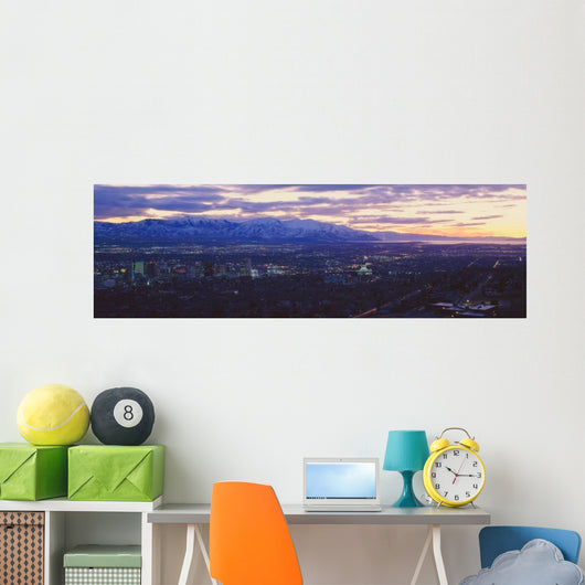 Panoramic Sunset Salt Lake Wall Decal