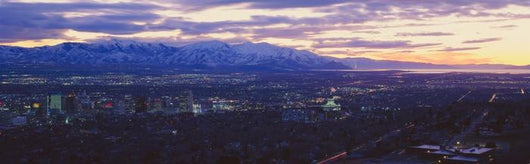 Panoramic Sunset Salt Lake Wall Decal