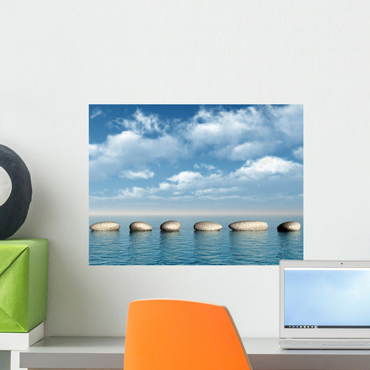 Row Stones Water Wall Decal
