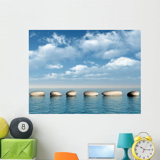 Row Stones Water Wall Decal