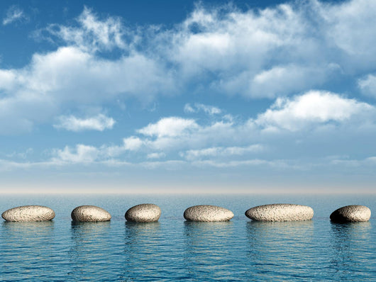Row Stones Water Wall Decal