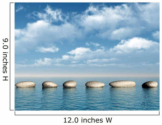 Row Stones Water Wall Decal