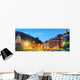 Vernazza Twilight Cinque Terre Wall Decal Panoramic Wall Decal