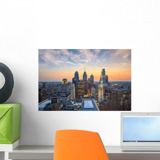Skyline Downtown Philadelphia Wall Decal