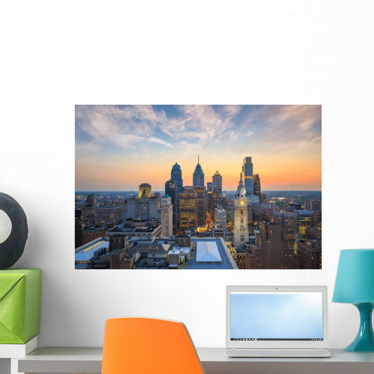 Skyline Downtown Philadelphia Wall Decal