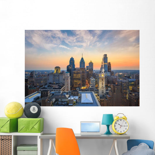 Skyline Downtown Philadelphia Wall Decal