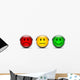 Rating Smiley Icon Set Wall Decal