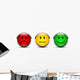 Rating Smiley Icon Set Wall Decal