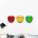 Rating Smiley Icon Set Wall Decal