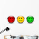Rating Smiley Icon Set Wall Decal