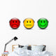 Rating Smiley Icon Set Wall Decal
