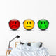 Rating Smiley Icon Set Wall Decal