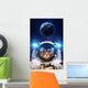 Beautiful Outer Space Cat Wall Decal