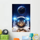 Beautiful Outer Space Cat Wall Decal