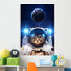 Beautiful Outer Space Cat Wall Decal
