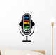 Retro Microphone Air Logo Wall Decal