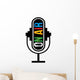 Retro Microphone Air Logo Wall Decal