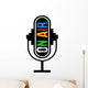 Retro Microphone Air Logo Wall Decal