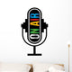 Retro Microphone Air Logo Wall Decal